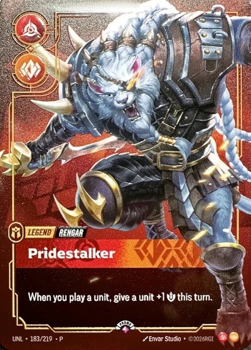 Pridestalker UNL-183/219-P-PRIZE Normal Riftbound card