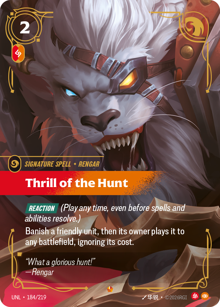 Thrill of the Hunt UNL-184/219 Normal Riftbound card