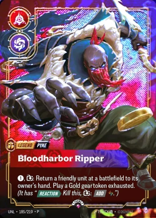 Bloodharbor Ripper UNL-185/219-P-BEST Foil Riftbound card