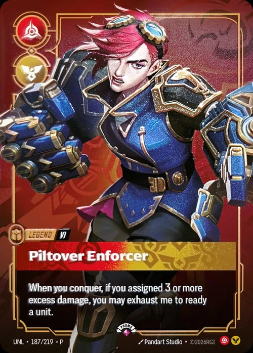 Piltover Enforcer UNL-187/219-P-PRIZE Normal Riftbound card