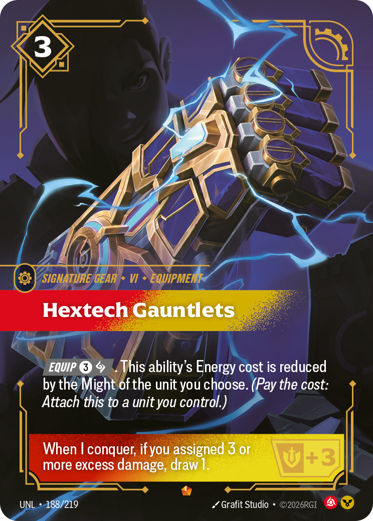 Hextech Gauntlets UNL-188/219 Normal Riftbound card