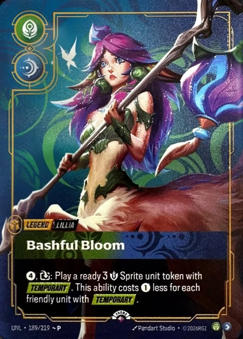 Bashful Bloom UNL-189/219-P-PRIZE Normal Riftbound card