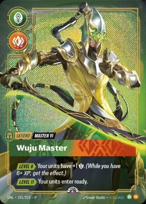 Wuju Master UNL-191/219-P-BEST Foil Riftbound card