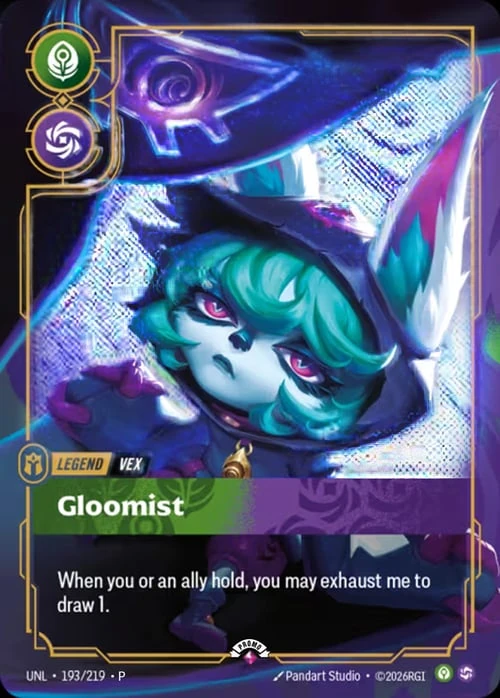 Gloomist UNL-193/219-P-BEST Foil Riftbound card