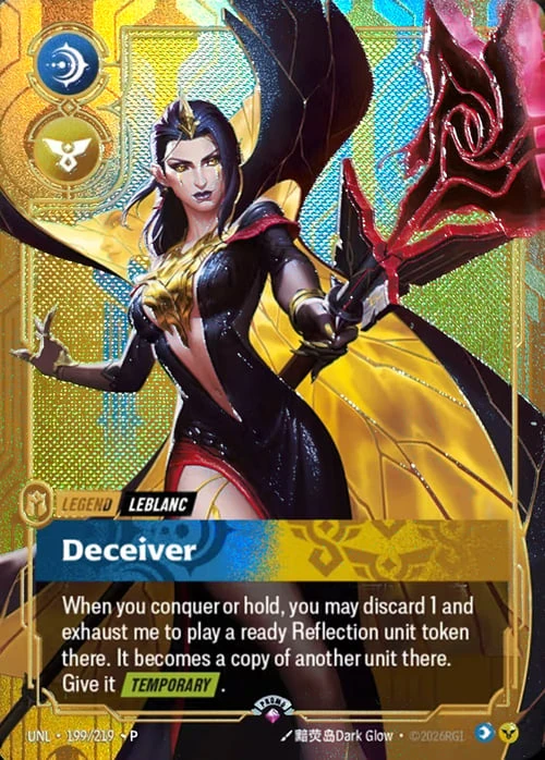 Deceiver UNL-199/219-P-BEST Foil Riftbound card