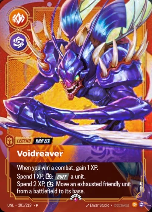 Voidreaver UNL-201/219-P-BEST Foil Riftbound card