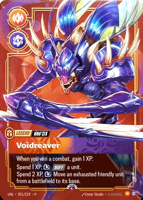 Voidreaver UNL-201/219-P-PRIZE Normal Riftbound card