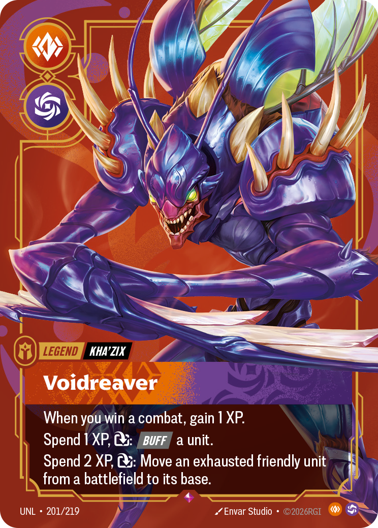 Voidreaver UNL-201/219 Normal Riftbound card