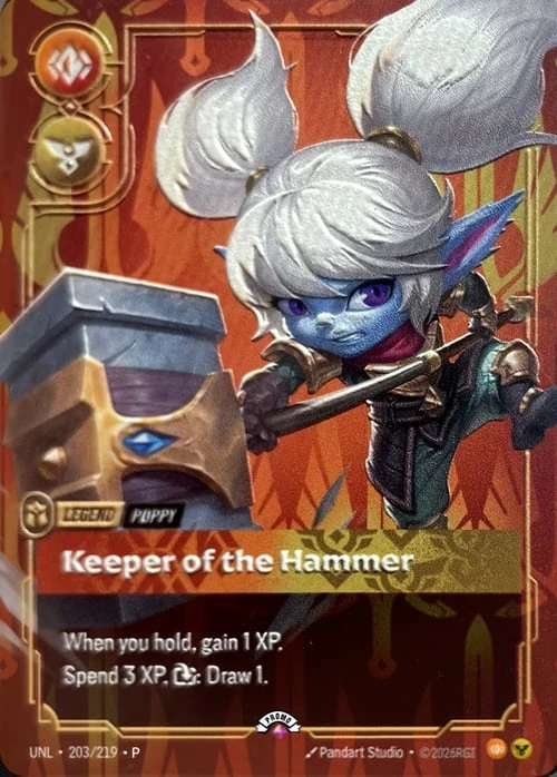 Keeper of the Hammer UNL-203/219-P-PRIZE Normal Riftbound card