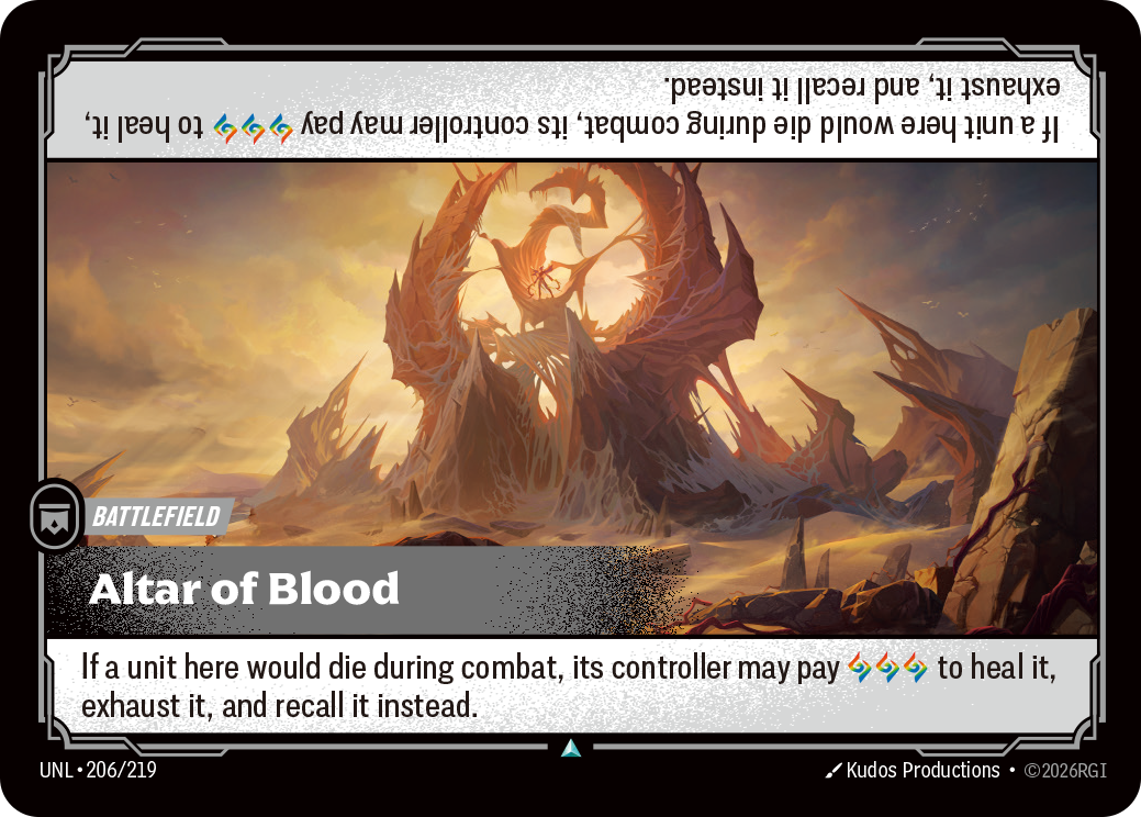 Altar of Blood UNL-206/219 Normal Riftbound card