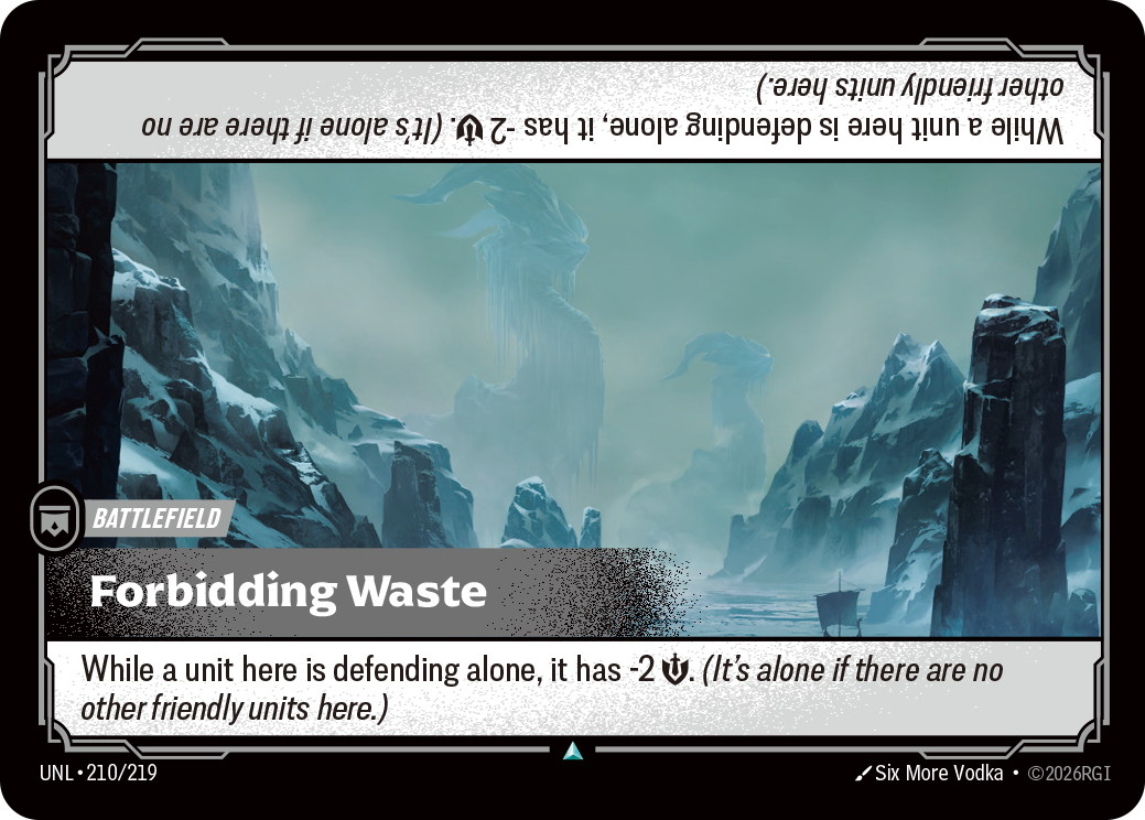 Forbidding Waste UNL-210/219 Normal Riftbound card