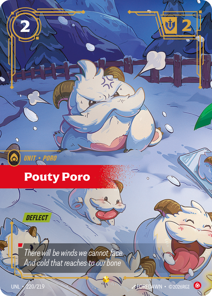 Pouty Poro UNL-220/219 Alternate Art Riftbound card