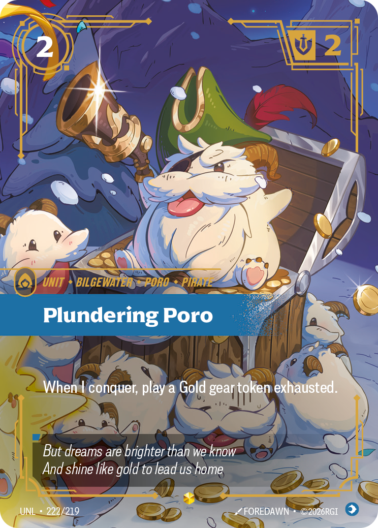 Plundering Poro UNL-222/219 Alternate Art Riftbound card