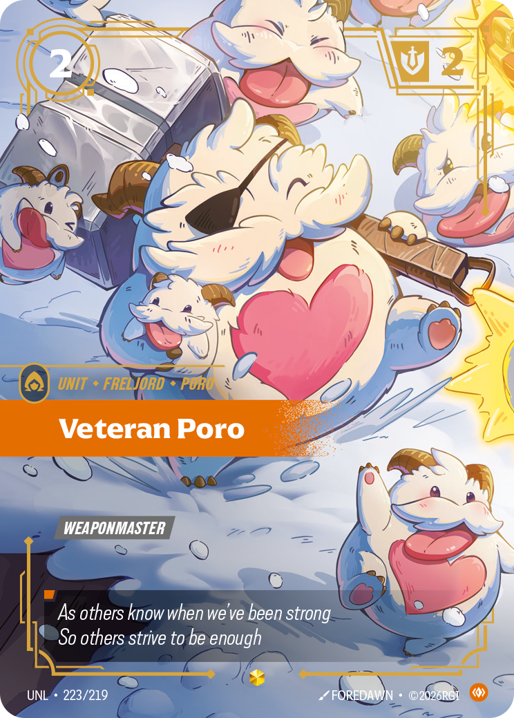 Veteran Poro UNL-223/219 Alternate Art Riftbound card