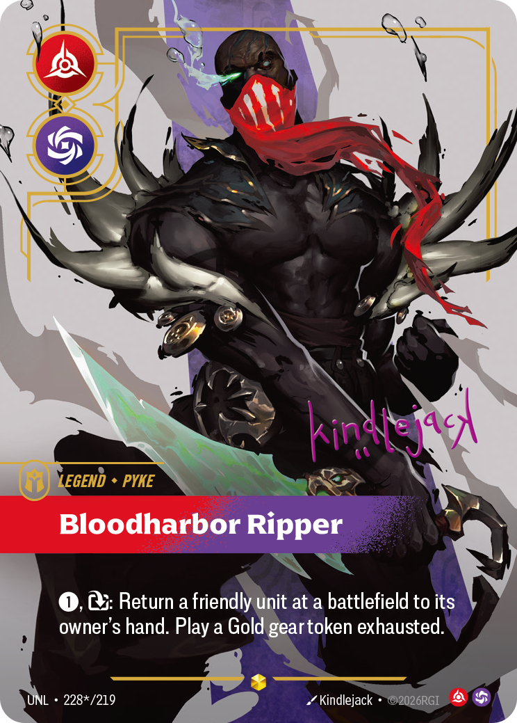 Bloodharbor Ripper UNL-228*/219 Signed Riftbound card