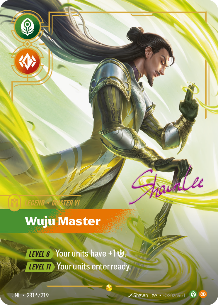 Wuju Master UNL-231*/219 Signed Riftbound card