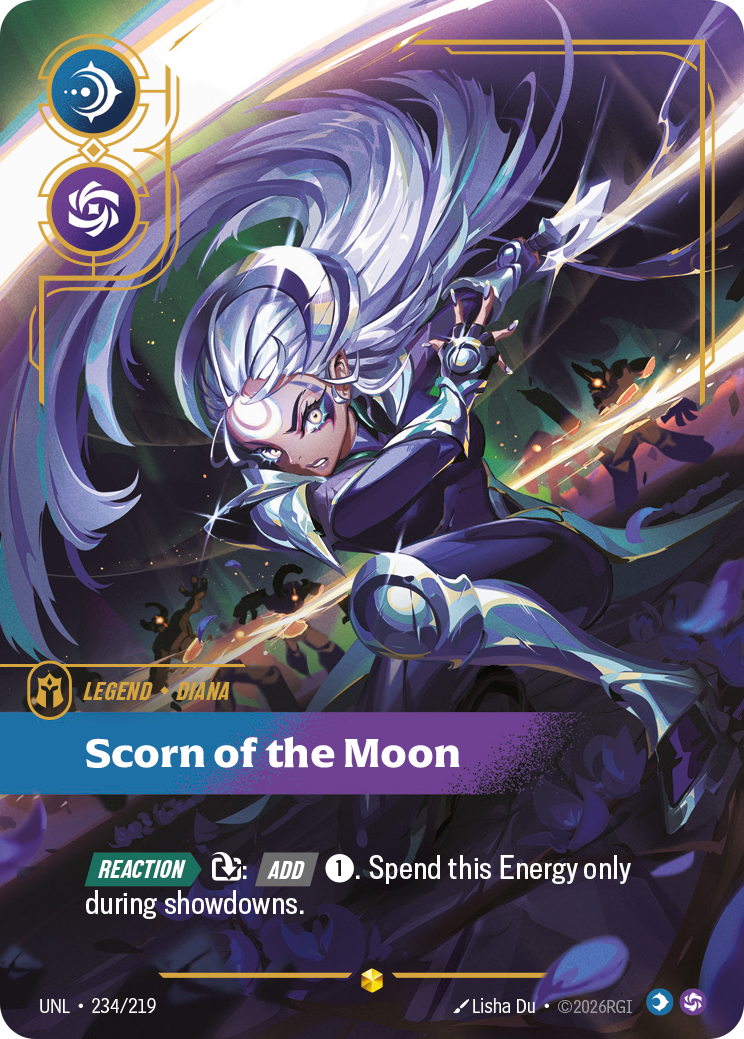 Scorn of the Moon UNL-234/219 Alternate Art Riftbound card