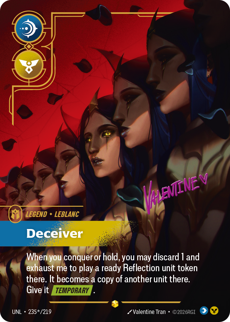 Deceiver UNL-235*/219 Signed Riftbound card