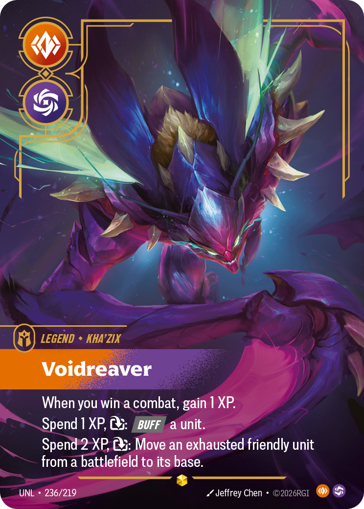 Voidreaver UNL-236/219 Alternate Art Riftbound card