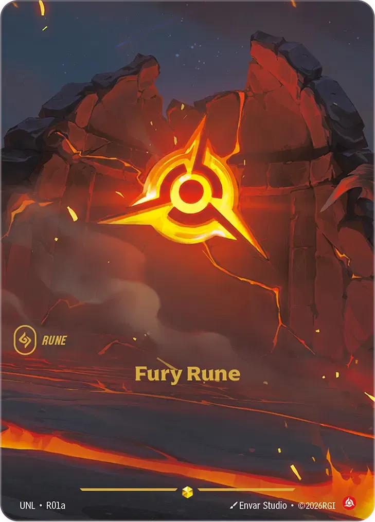 Fury Rune UNL-R01a-CN Alternate Art Riftbound card