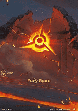 Fury Rune UNL-R01a Alternate Art Riftbound card
