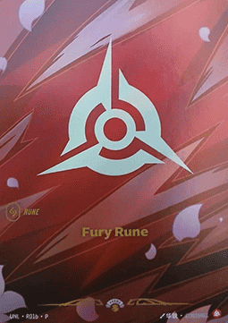 Fury Rune UNL-R01b-P Foil Riftbound card