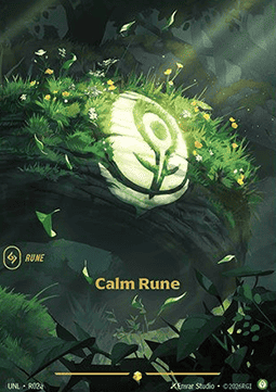 Calm Rune UNL-R02a Alternate Art Riftbound card