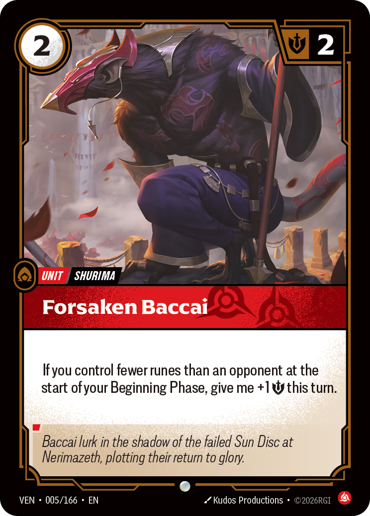 Forsaken Baccai VEN-005/166 Normal Riftbound card