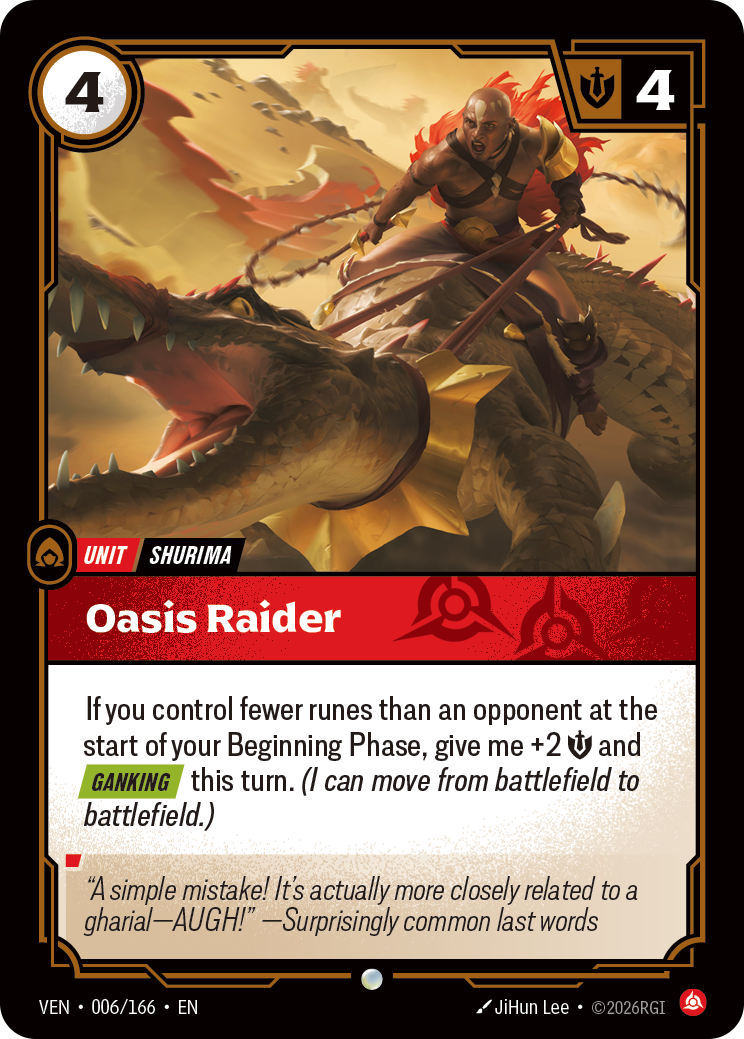 Oasis Raider VEN-006/166 Normal Riftbound card