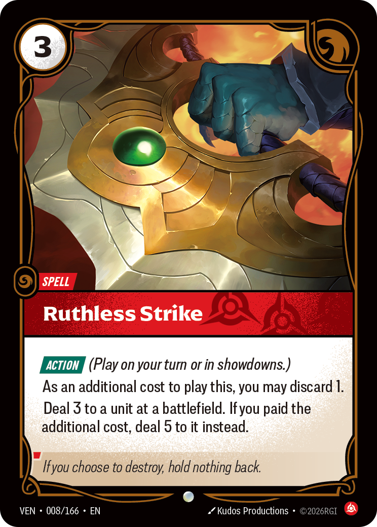 Ruthless Strike VEN-008/166 Normal Riftbound card