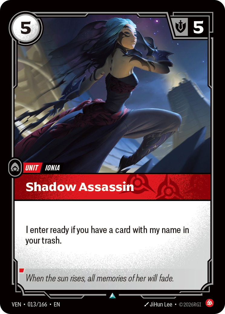 Shadow Assassin VEN-013/166 Normal Riftbound card