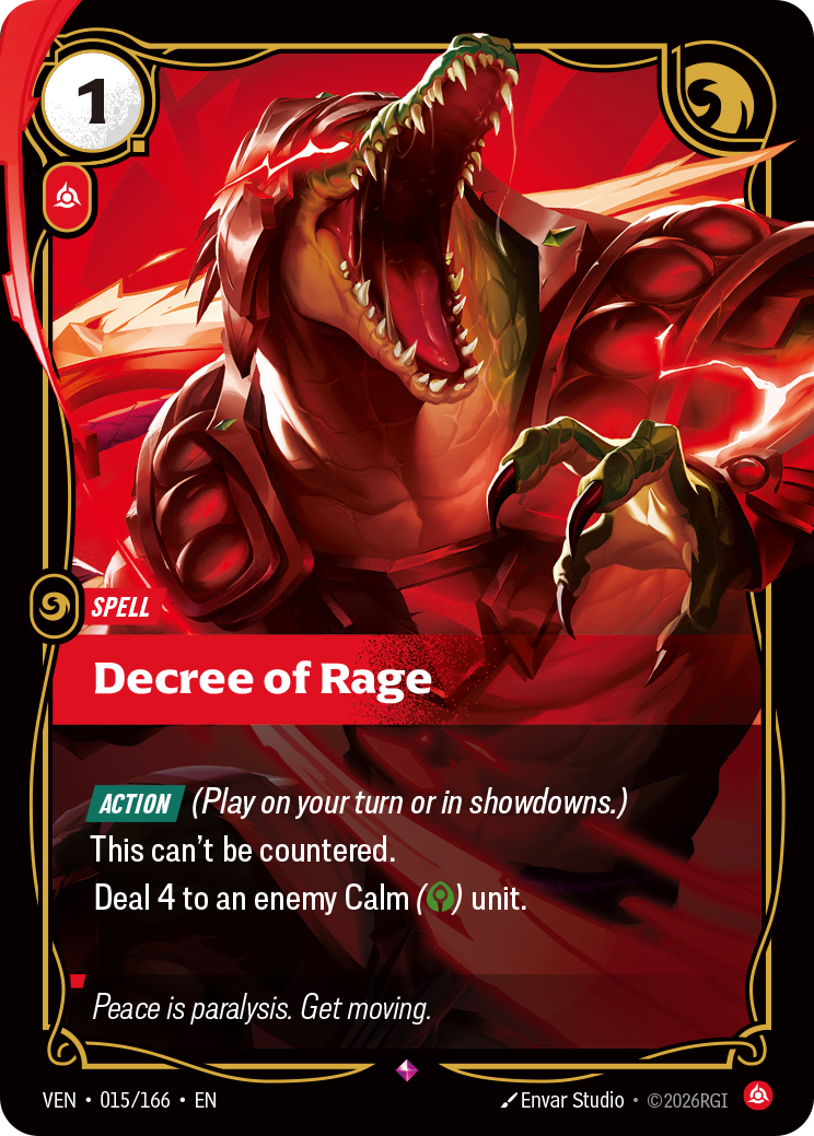 Decree of Rage VEN-015/166 Normal Riftbound card