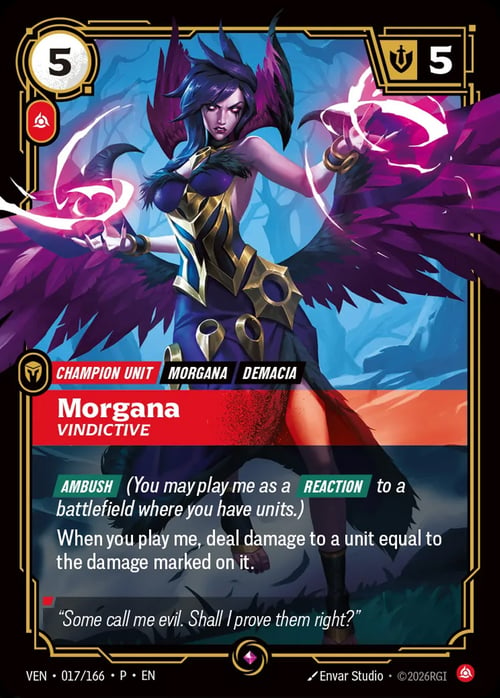 Morgana, Vindictive VEN-017/166-P Normal Riftbound card