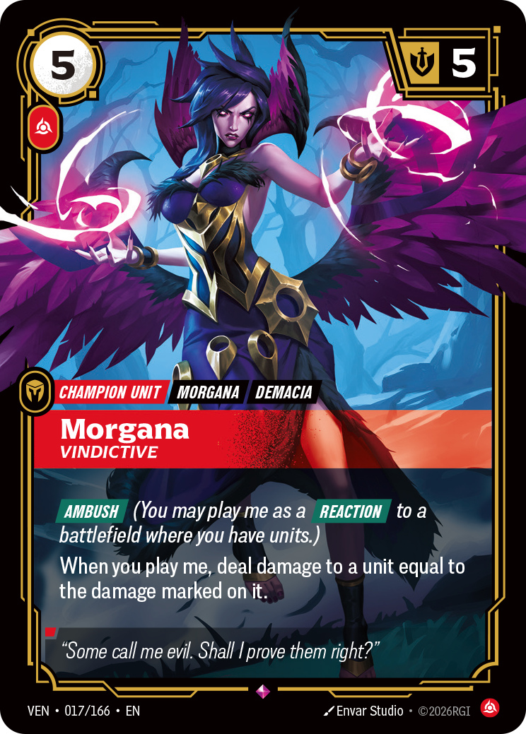 Morgana, Vindictive VEN-017/166 Normal Riftbound card