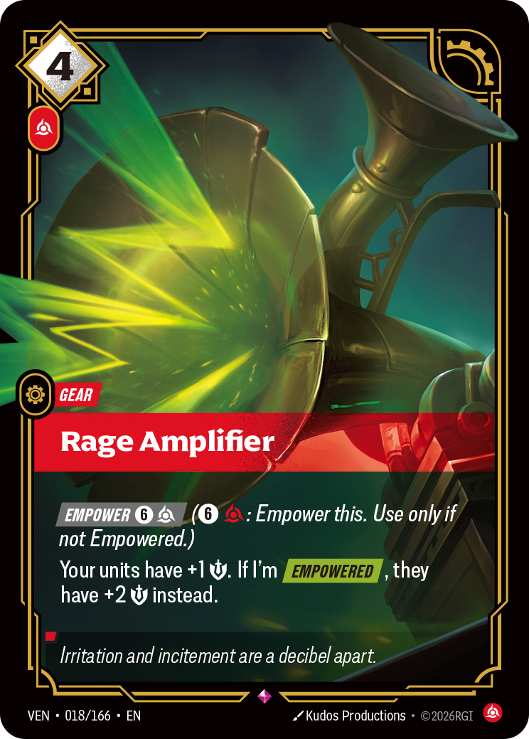 Rage Amplifier VEN-018/166 Normal Riftbound card