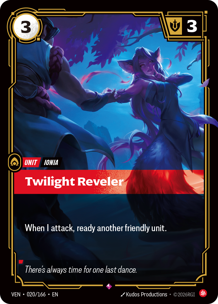 Twilight Reveler VEN-020/166 Normal Riftbound card