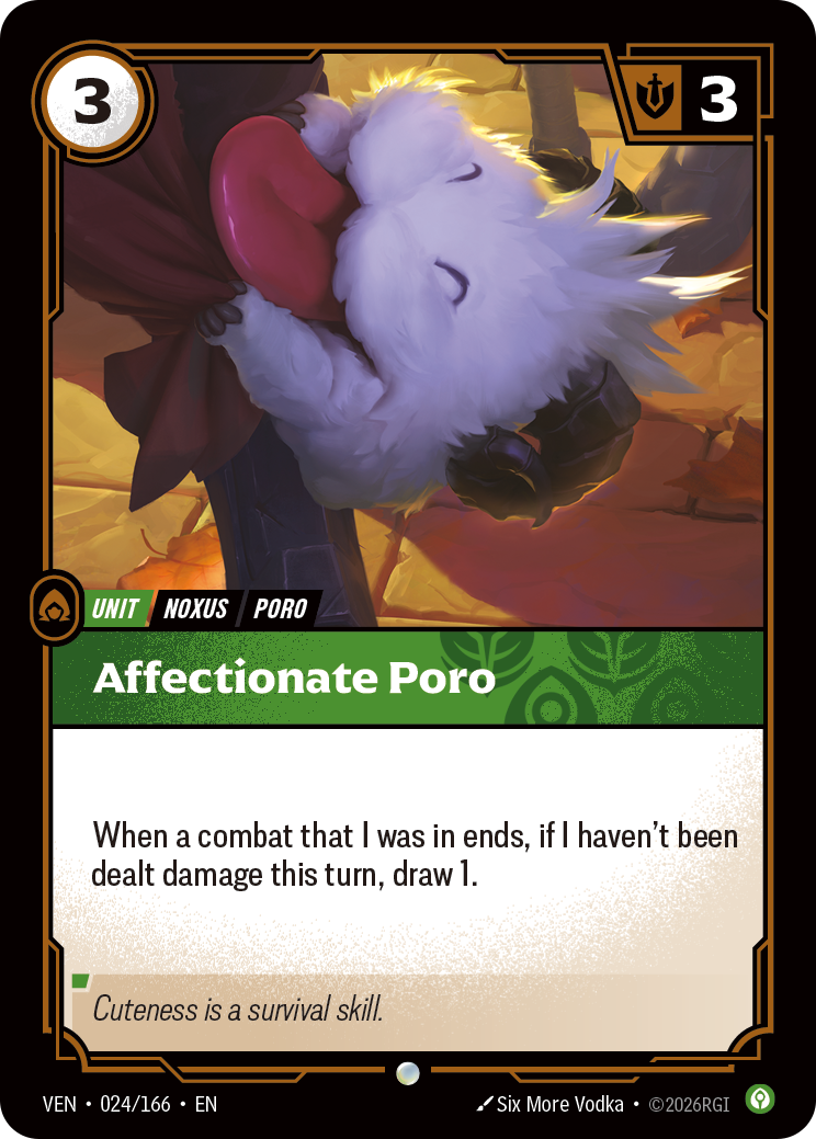Affectionate Poro VEN-024/166 Normal Riftbound card
