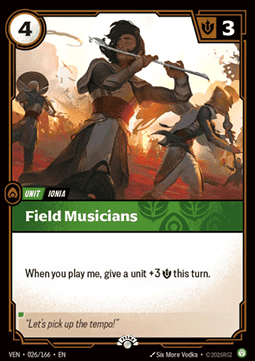 Field Musicians VEN-026/166-P Foil Riftbound card