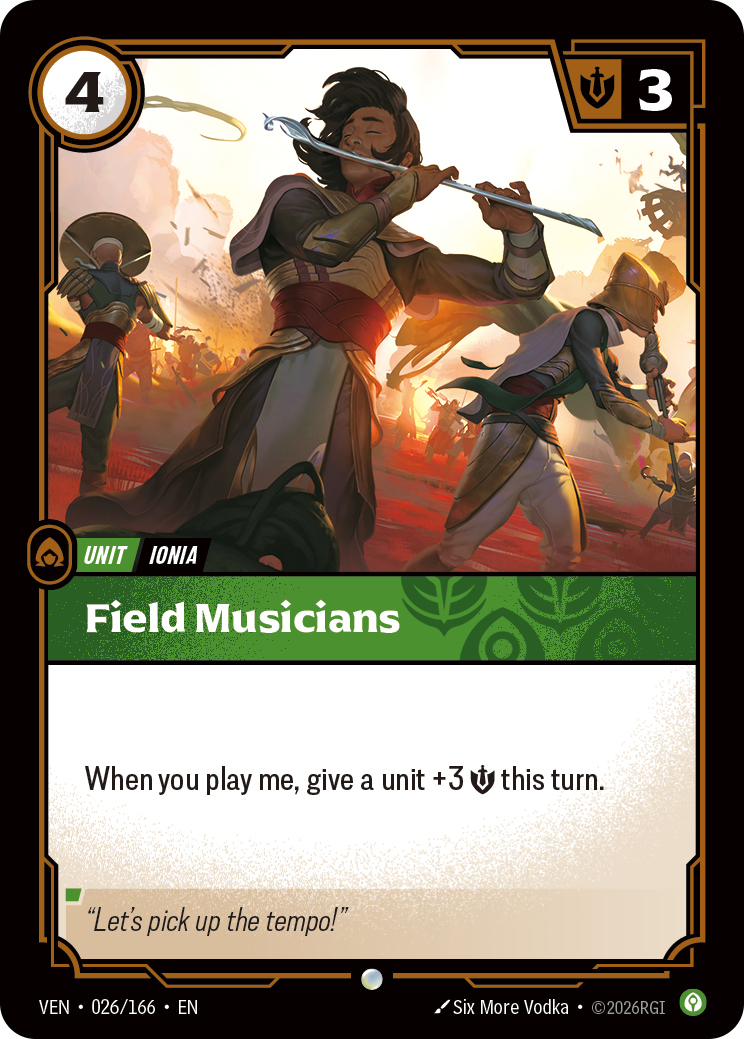 Field Musicians VEN-026/166 Normal Riftbound card
