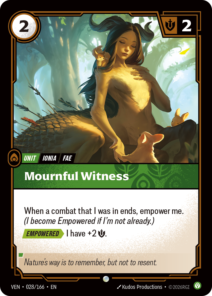 Mournful Witness VEN-028/166 Normal Riftbound card