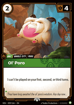 Ol' Poro VEN-029/166-P Foil Riftbound card