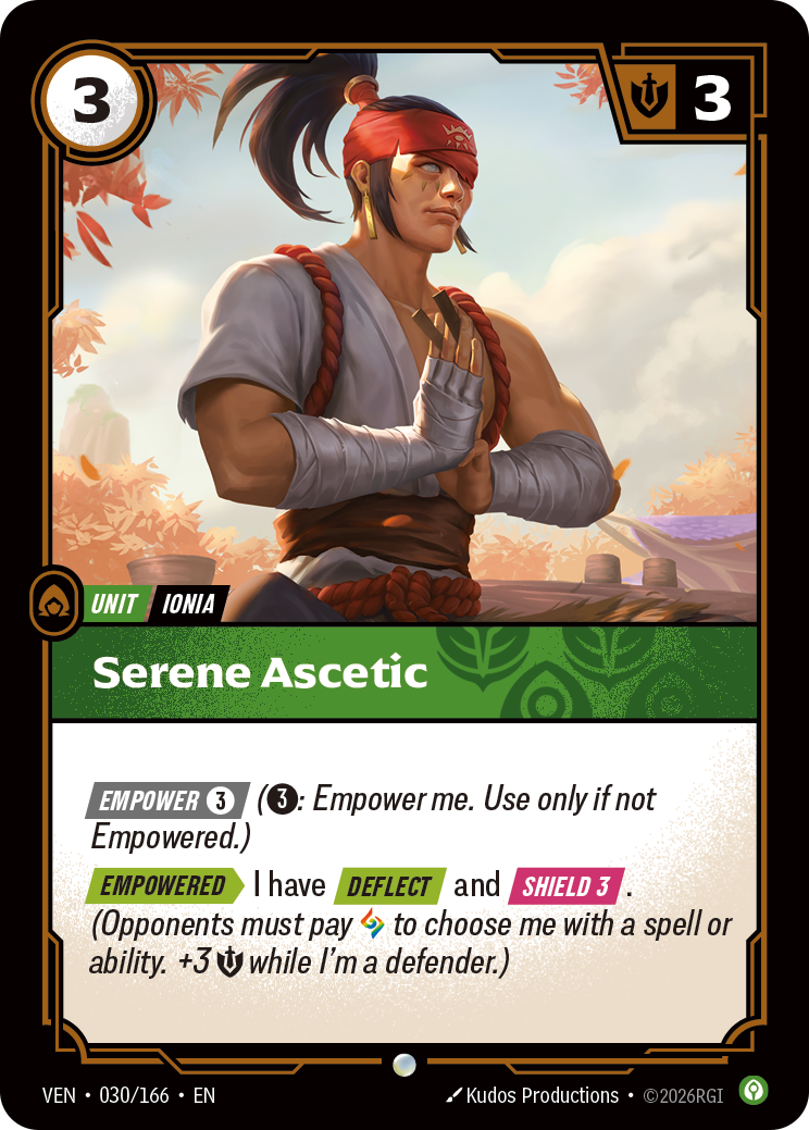 Serene Ascetic VEN-030/166 Normal Riftbound card