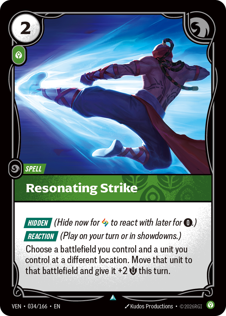 Resonating Strike VEN-034/166 Normal Riftbound card