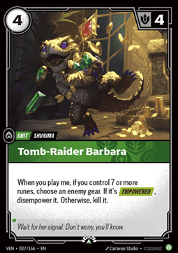 Tomb-Raider Barbara VEN-037/166-P Foil Riftbound card
