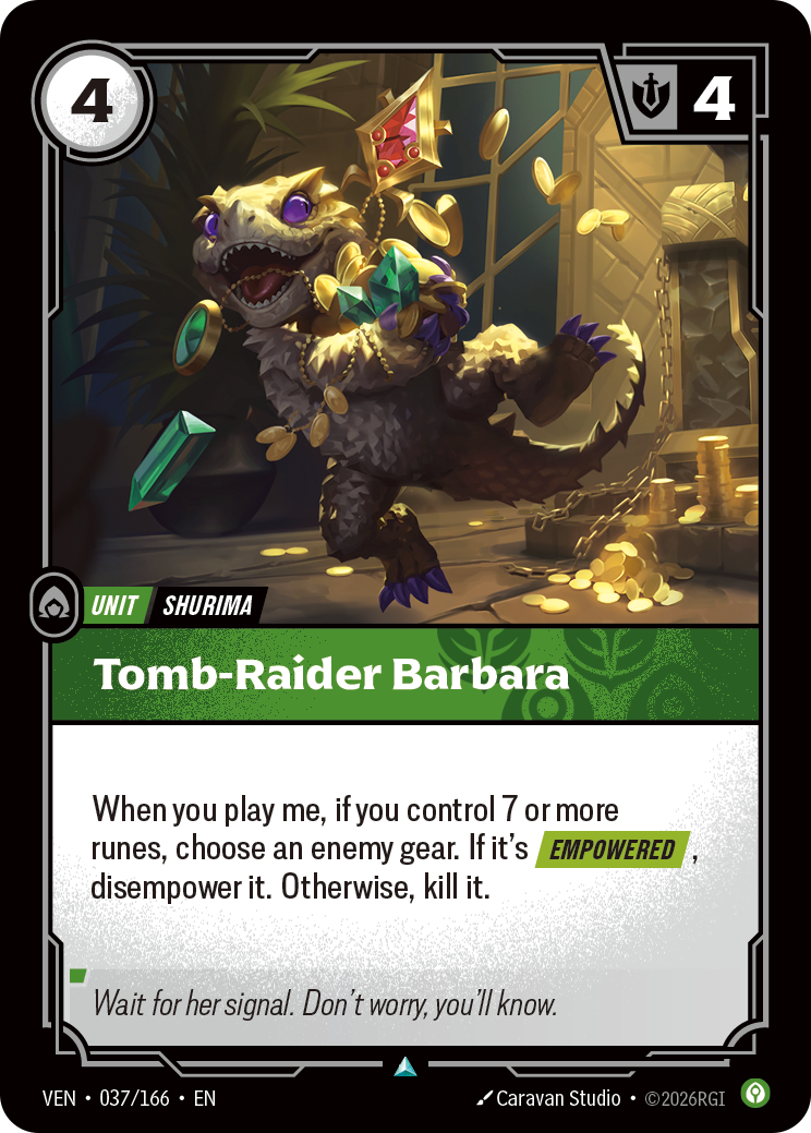 Tomb-Raider Barbara VEN-037/166 Normal Riftbound card