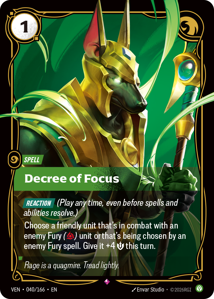 Decree of Focus VEN-040/166 Normal Riftbound card