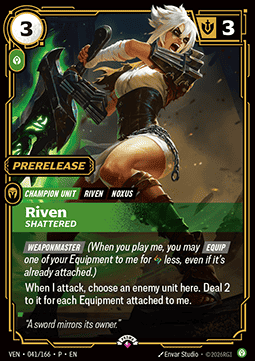 Riven, Shattered VEN-041/166-P-PRE Foil Riftbound card
