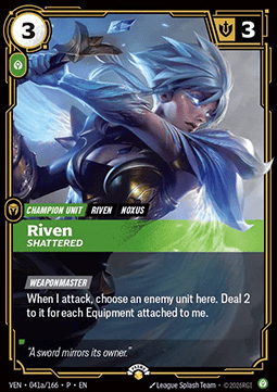 Riven, Shattered VEN-041a/166-P Foil Riftbound card