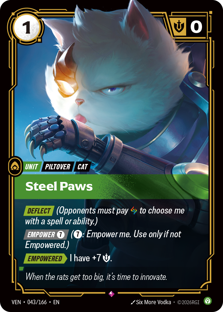 Steel Paws VEN-043/166 Normal Riftbound card