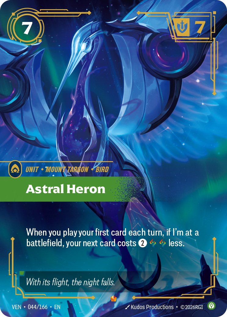 Astral Heron VEN-044/166 Normal Riftbound card